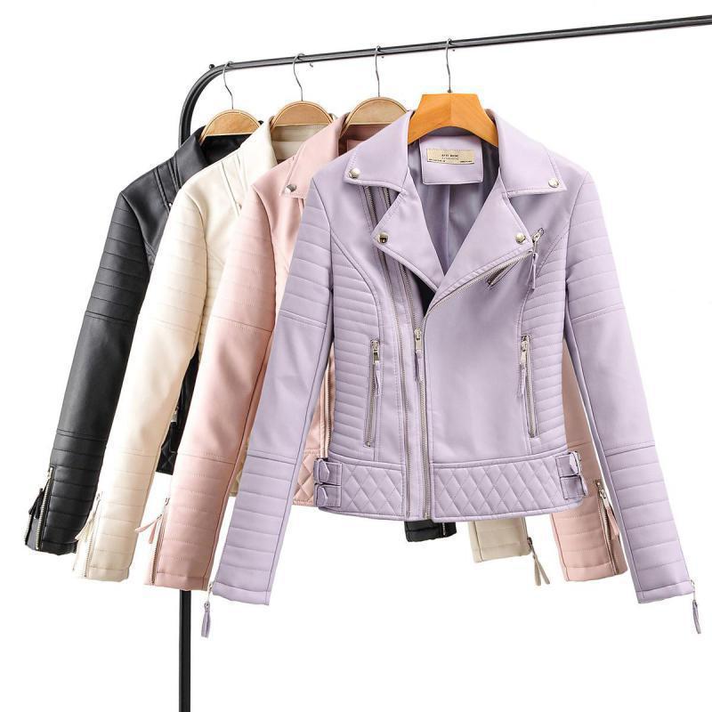 Women's Leather & Faux 2021 Spring Autumn Black Outerwear Women Long Sleeve Solid Slim Zipper Casual Biker Jackets Fashion Ladies Coat
Women's Leather & Faux 2021 Spring Autumn Black Outerwear Women Long Sleeve Solid Slim Zipper Casual Biker Jackets Fashion Ladies Coat