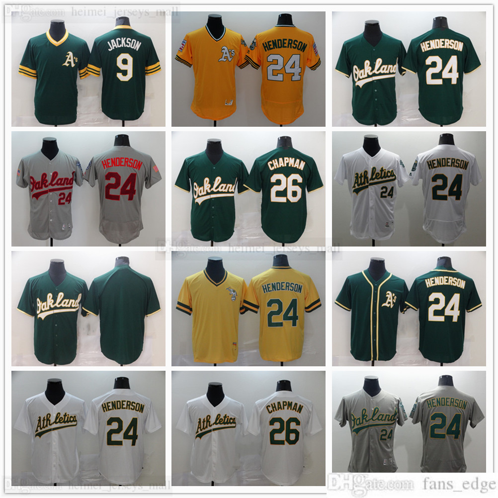 2021 Stitched Baseball Jerseys 24 Rickey Henderson 26 Matt ChapMen 9 Reggie Jackson Jersey Gray White Yellow Blank No Number Name, Same as picture
2021 Stitched Baseball Jerseys 24 Rickey Henderson 26 Matt ChapMen 9 Reggie Jackson Jersey Gray White Yellow Blank No Number Name, Same as picture