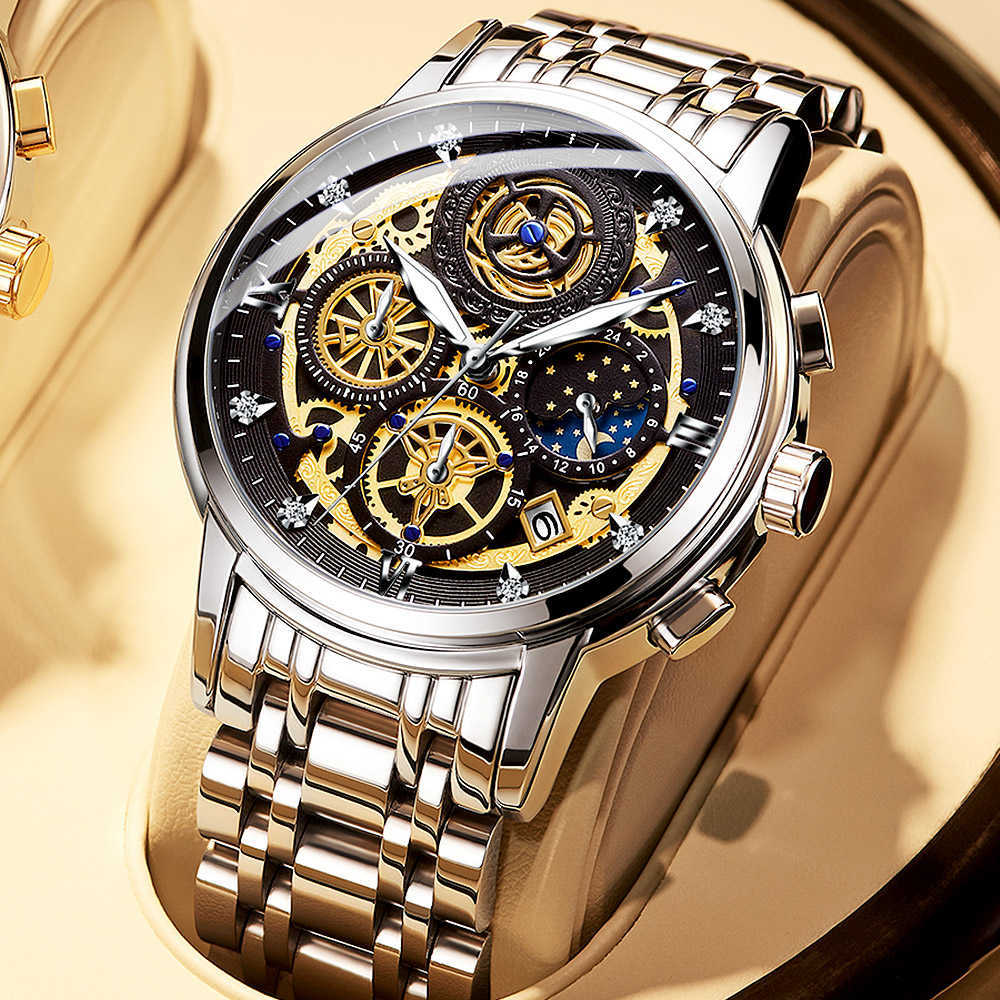 DOIT Fashion Men Watch Calendar Stainless Steel Top Brand Luxury Sports Chronograph Quartz Relogio Masculino 210616, Between gold white
DOIT Fashion Men Watch Calendar Stainless Steel Top Brand Luxury Sports Chronograph Quartz Relogio Masculino 210616, Between gold white