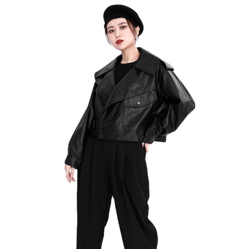 Women' Leather & Faux Loose Fit PU Red Short Big Size Jacket Coat Lapel Long Sleeve Fashion Tide Spring Autumn 2021 Clothing, Beige
Women' Leather & Faux Loose Fit PU Red Short Big Size Jacket Coat Lapel Long Sleeve Fashion Tide Spring Autumn 2021 Clothing, Beige