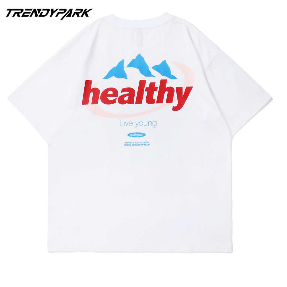 Men's Harajuku T-Shirt Hip Hop Fashion Letters Printed T Shirt Summer Short Sleeve Tshirt Cotton Tops Men Clothing 210601