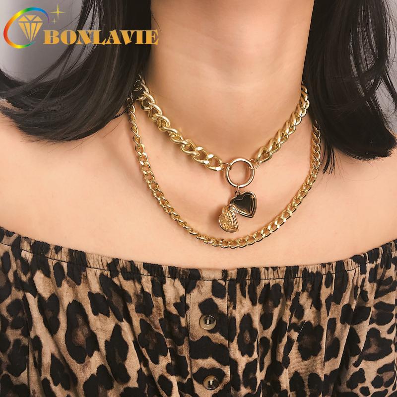 Pendant Necklaces 2021 Punk Multilayer Long Metal Heart Choker Necklace For Women Big Thick Chain Round Hollow Jewelry Brincos
Pendant Necklaces 2021 Punk Multilayer Long Metal Heart Choker Necklace For Women Big Thick Chain Round Hollow Jewelry Brincos