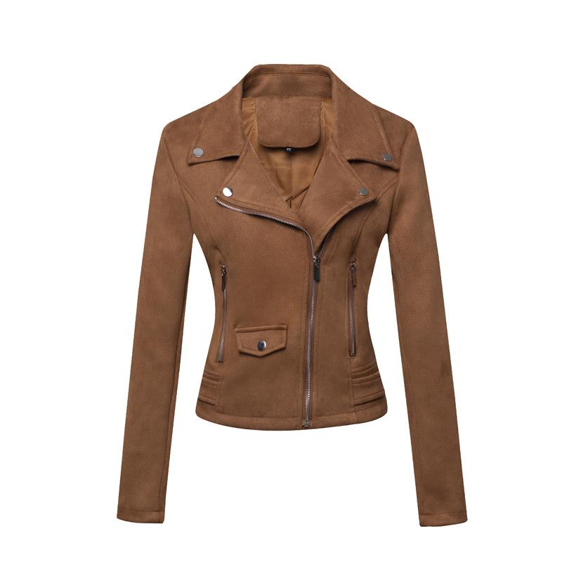 Women's Jackets Leather Jacket Women Autumn 2021 Fashion Short Slim Suede Motorcycle Coats, Black;brown
Women's Jackets Leather Jacket Women Autumn 2021 Fashion Short Slim Suede Motorcycle Coats, Black;brown