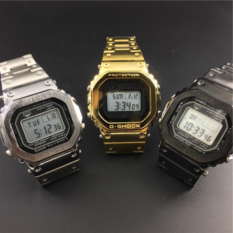 g style watch Wristwatches stainless steel shock GMW B5000 sliver gold mens LED Electronic digital Square casual sport 35th, Slivery;brown
g style watch Wristwatches stainless steel shock GMW B5000 sliver gold mens LED Electronic digital Square casual sport 35th, Slivery;brown