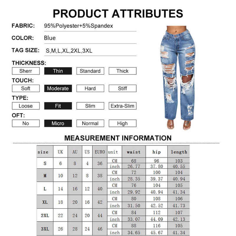 Pants Female Women's Jeans Large Size Boyfriend Jean Women y2k High Waist Mom Ripped Stright Trousers 6236 211129
