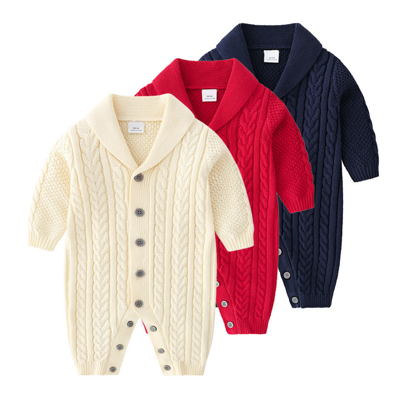 children's clothing Fashion Newborn Boys Winter Buttons Cable Knit Sweater Romper Jumper Outfits Baby Girl Clothes Hat+romper 2 Pices
children's clothing Fashion Newborn Boys Winter Buttons Cable Knit Sweater Romper Jumper Outfits Baby Girl Clothes Hat+romper 2 Pices