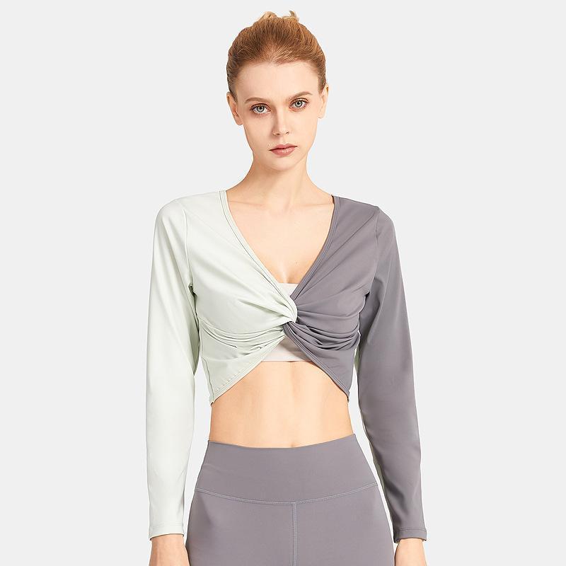 Double-sided Long Sleeve Yoga Shirts Sport Top Fitness Gym Sports Wear For Women Push Up Running Quick Dry Outfit, Photo color2
Double-sided Long Sleeve Yoga Shirts Sport Top Fitness Gym Sports Wear For Women Push Up Running Quick Dry Outfit, Photo color2