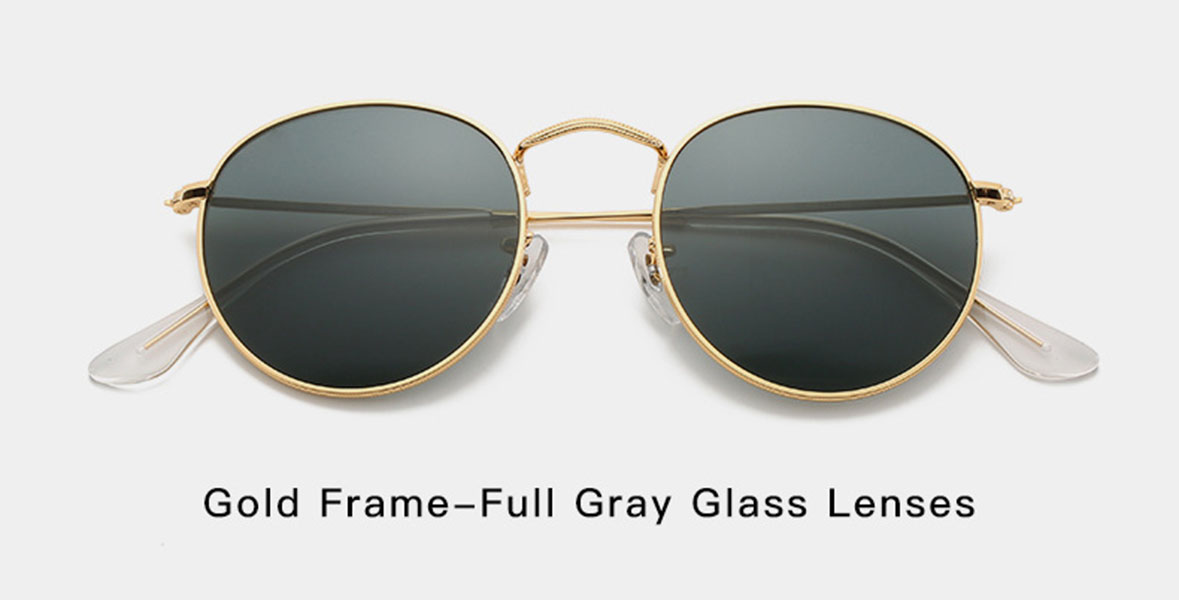 Classic Round Designer Sunglasses UV400 Eyewear Metal Gold Frame Sun Glasses Men Women Mirror Glass Lens, White;black
Classic Round Designer Sunglasses UV400 Eyewear Metal Gold Frame Sun Glasses Men Women Mirror Glass Lens, White;black