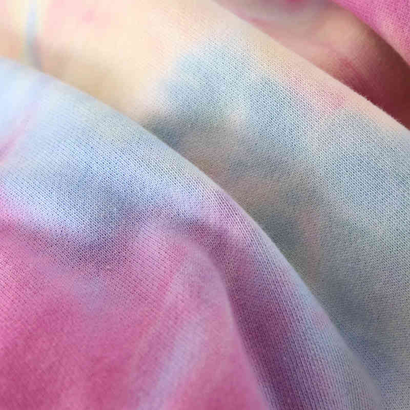 High Street Colorful Hooded Hoodies Women Batwing Long Sleeve Loose Sweatshirt Pocket Drawstring Lady Hoodie Sweatshirt 210414