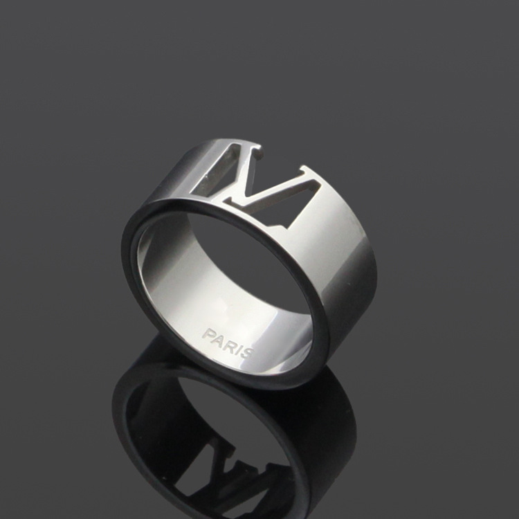Fashion Jewelry letter band rings bague for Man lady women Party lovers gift engagement jewelrys