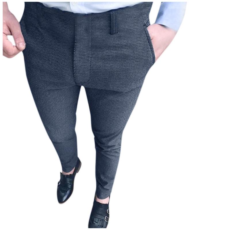 Womail Mens Business Long Trouser Casual Pants Pocket Men Solid Clothing Suit Slim Streetwear Ropa De Hombre Men's