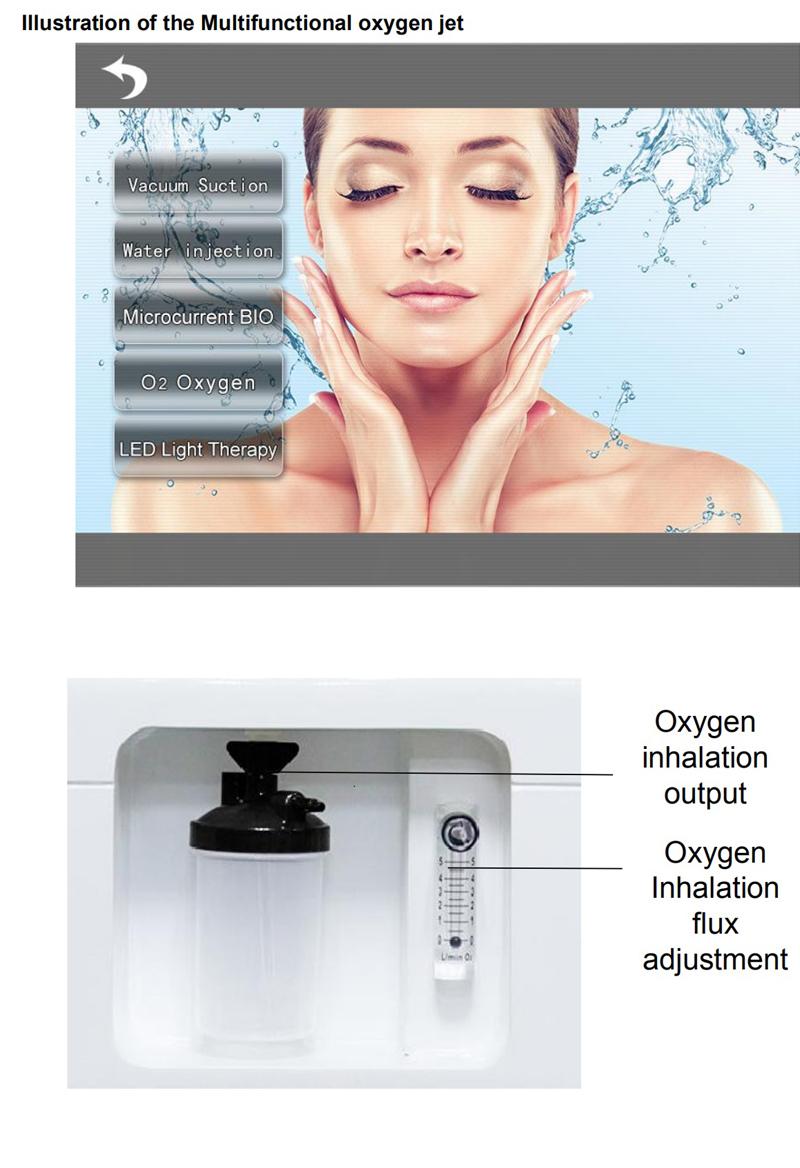 9 in1 Diamond Microdermabrasion Dermabrasion Machine PDT Exfoliation Removal Wrinkle Facial Peeling Tools With oxygen mask