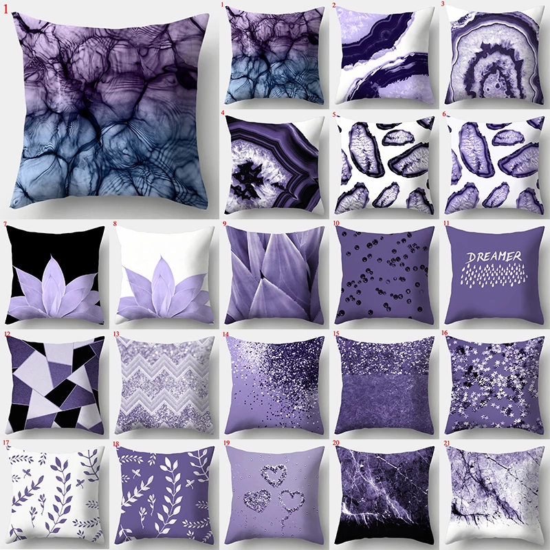 Purple color Geometric Pillow Covers Decorative Cushion Cover Throw Case for Home SofaDecoration Square Pillowcases 45*45cm
Purple color Geometric Pillow Covers Decorative Cushion Cover Throw Case for Home SofaDecoration Square Pillowcases 45*45cm