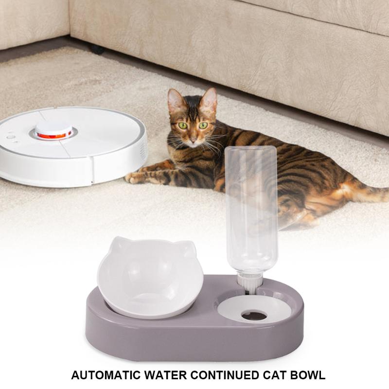 Cat Bowls & Feeders Pet Automatic Feeder Food Double Bowl With Water Dispenser Bottle Kitten Face Shape Feeding Dish
Cat Bowls & Feeders Pet Automatic Feeder Food Double Bowl With Water Dispenser Bottle Kitten Face Shape Feeding Dish