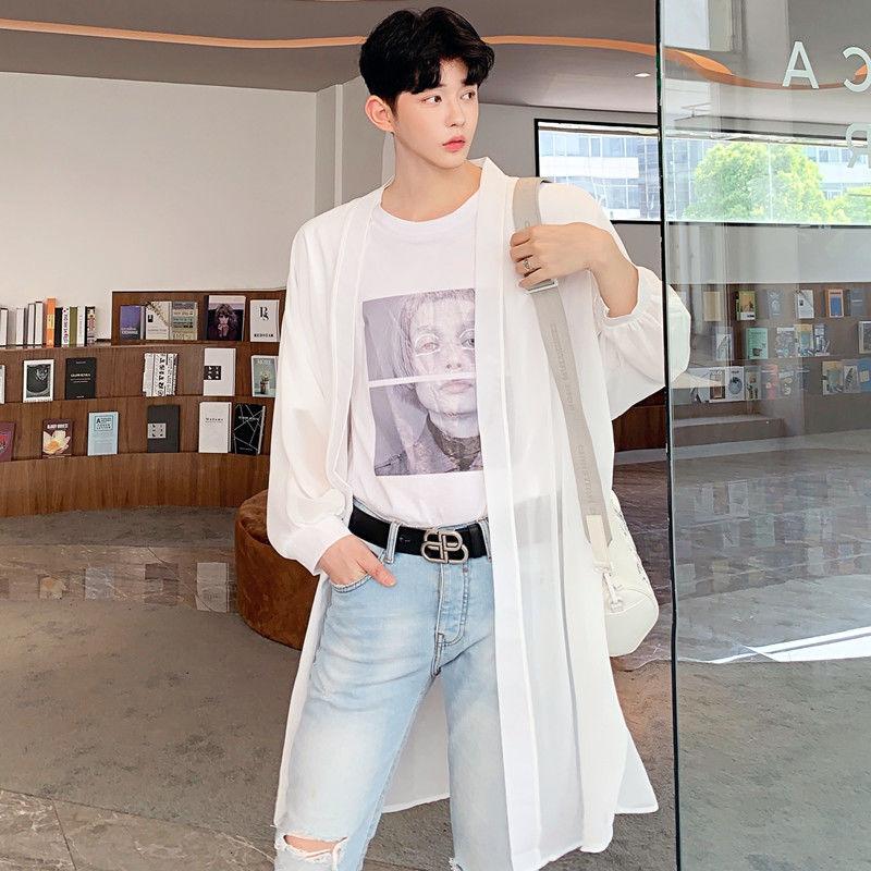 Men' Trench Coats Solid Color Mid-length Windbreaker For Men Korean Fashion Loose Casual Sunscreen Clothing All-match Skin, White
Men' Trench Coats Solid Color Mid-length Windbreaker For Men Korean Fashion Loose Casual Sunscreen Clothing All-match Skin, White