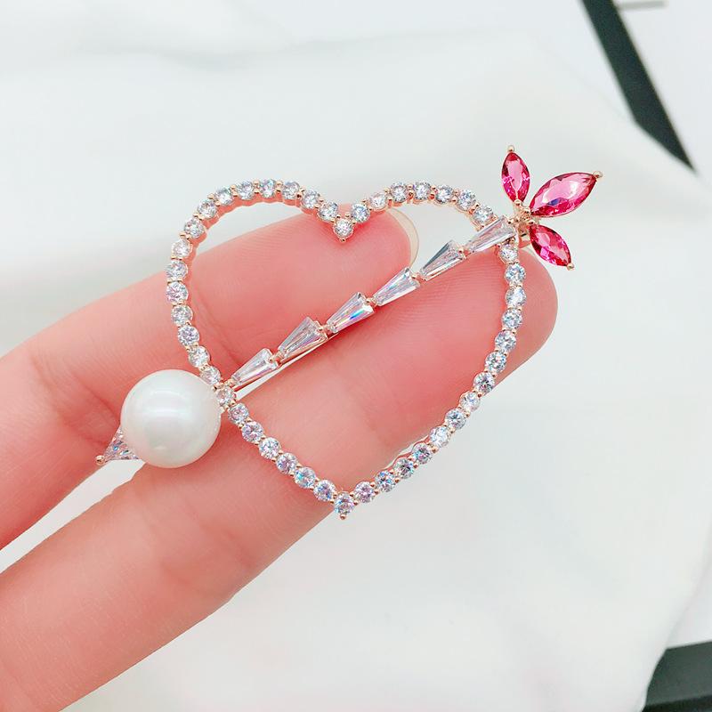 Pins, Brooches Dress Brooch Cupid Arrow Pearl Love-heart Micro-set Zircon
Pins, Brooches Dress Brooch Cupid Arrow Pearl Love-heart Micro-set Zircon