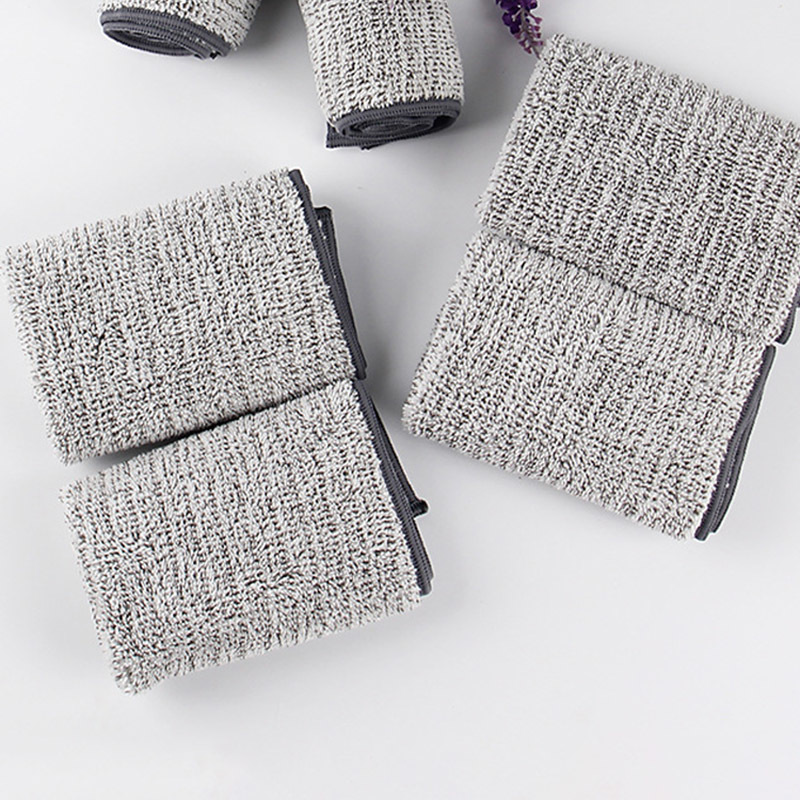 1Pcs Japanese Style Microfiber Cleaning Cloth Cleaning Towel Gray Super Absorbent Multi Purpose Kitchen Supplies Wiping Rags