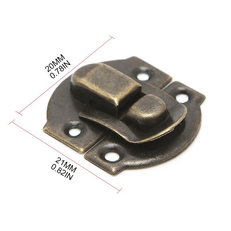 10Pcs Box Clinic Closing Ancient Iron Jewelry Box Hangslot Hasp Locked Wooden Wine Gift Box Handbag Gesp Hardware Accessories