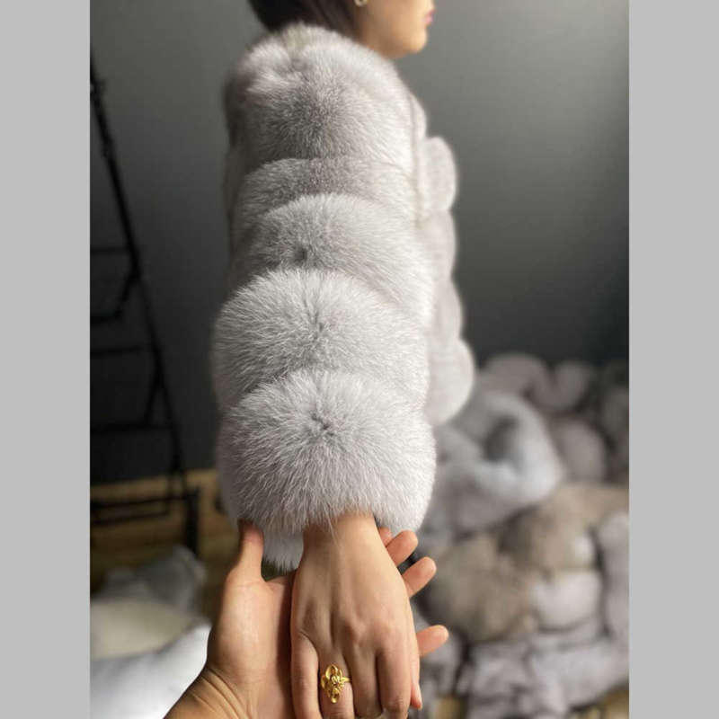 Fashion winter warm women coat natural fox fur coat real fox fur jacket winter thick warm jackets vest custom made xxxxxl 210927