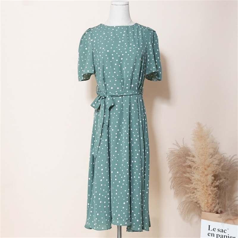 Toppies Spring Summer Womens Dress White Polka Dot Chiffon Midi Dress Belt Slim Waist vestido de mujer 210630, Black
Toppies Spring Summer Womens Dress White Polka Dot Chiffon Midi Dress Belt Slim Waist vestido de mujer 210630, Black