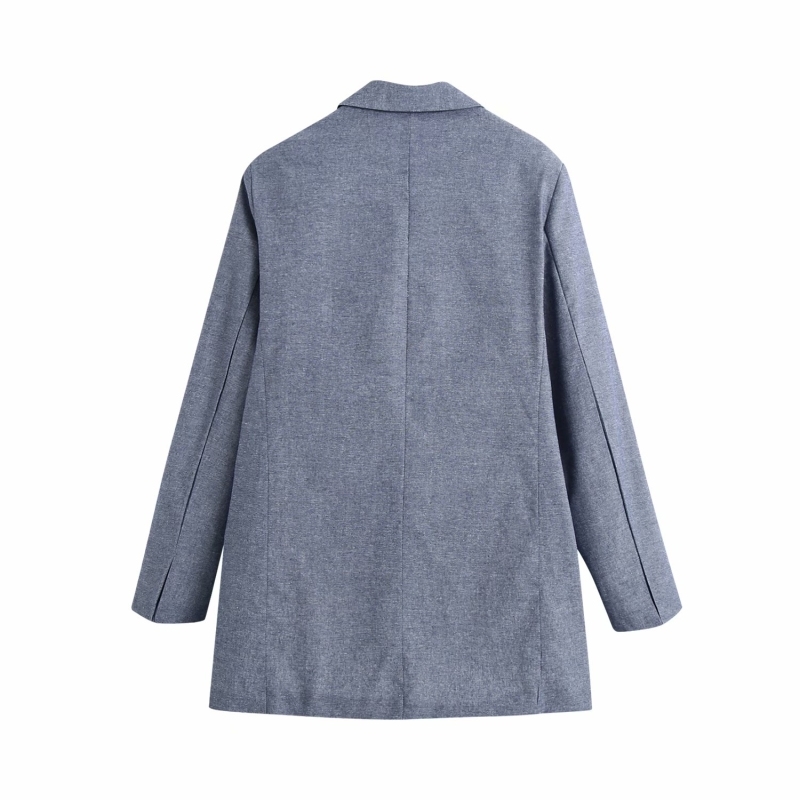 Fashion Pockets Women Suits Autumn Elegant Gray Office Ladies suits Casual Striped Female Blazer Slim Girls Chic Coats 210430