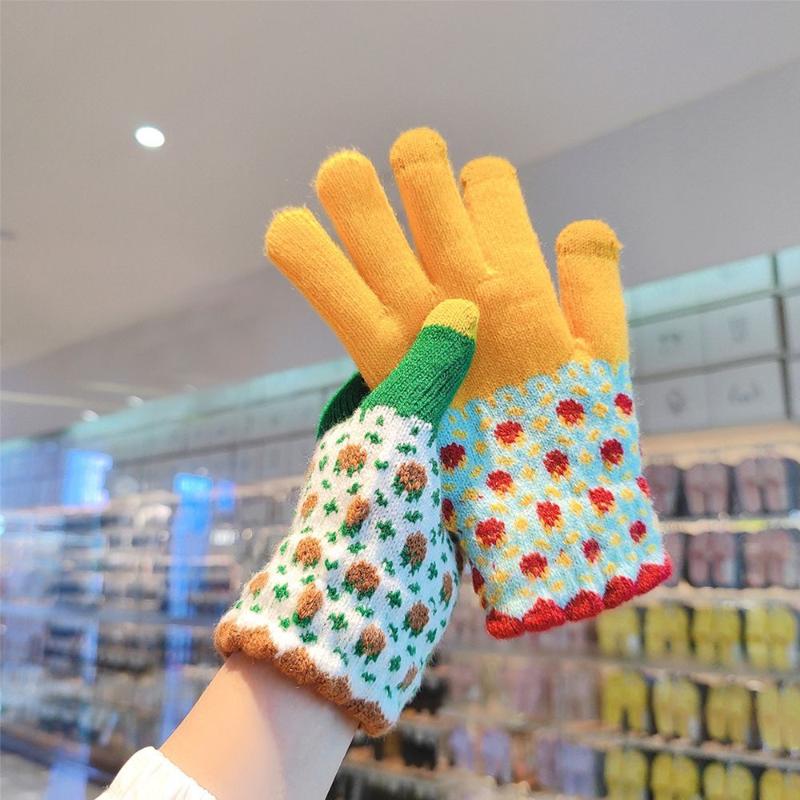 Five Fingers Gloves Winter Knitted Thickened Warm Full Finger Touch Screen Personality Cute Outdoor Skiing Cycling, Blue;gray
Five Fingers Gloves Winter Knitted Thickened Warm Full Finger Touch Screen Personality Cute Outdoor Skiing Cycling, Blue;gray