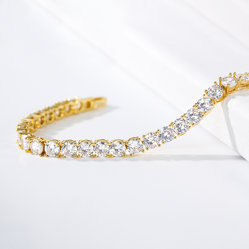 Cubic Zircon Bracelets For Women New Fashion Charm Gold Square Link Wristband Chain Braclets Gift Zircon Jewelry Bracelets X0