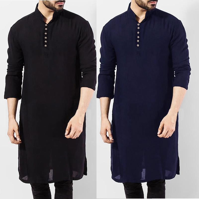 KALENMOS Muslim Men Casual Shirt Cotton Long Sleeve Stand Collar Shirts Vintage Long Tops Indian Clothes Pakistani Ropa S-5XL
KALENMOS Muslim Men Casual Shirt Cotton Long Sleeve Stand Collar Shirts Vintage Long Tops Indian Clothes Pakistani Ropa S-5XL