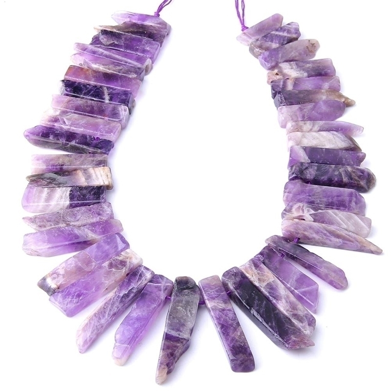 Top Drilled Slice Natural Amethysts Crystals Quartz Stick Loose Beads Slab Point Pendant Necklace Jewelry Making 5-8x20-48mm
Top Drilled Slice Natural Amethysts Crystals Quartz Stick Loose Beads Slab Point Pendant Necklace Jewelry Making 5-8x20-48mm