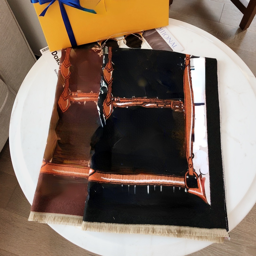 Top Classic Fashion presbyopia Scarf for Women Wool Silk Cashmere Letter Scarf Shawl 2color Ladies Scarves