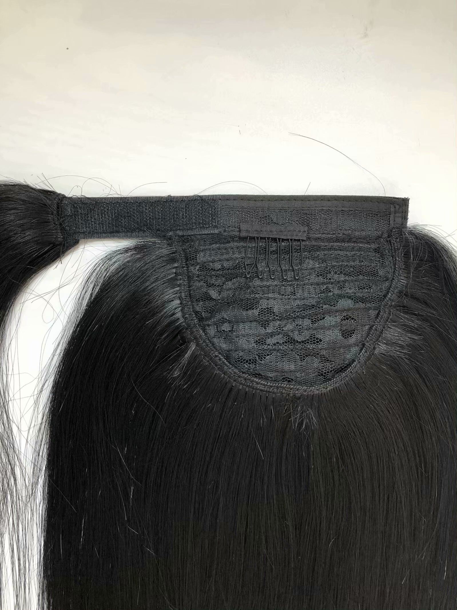 Body Wave Long Wavy Wrap Around Clip In Ponytail Hair Extension Brazilian Remy Human Hair Natural Color
