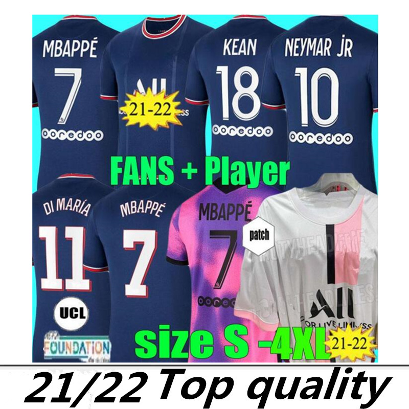 S-4XL 21 22 MBAPPE soccer jerseys 2021 2022 DI MARIA KEAN Away Maillots de football kit ICARDI VERRATTI Fourth shirt Men kids
S-4XL 21 22 MBAPPE soccer jerseys 2021 2022 DI MARIA KEAN Away Maillots de football kit ICARDI VERRATTI Fourth shirt Men kids