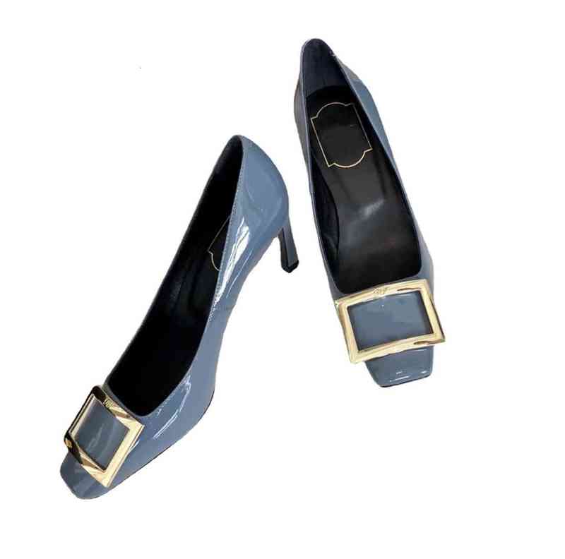 Rv High Heels Square Buckle Patent Leather Women's Sho Square Head Thick Shallow Mouth French Single Thin Wedding, Red
Rv High Heels Square Buckle Patent Leather Women's Sho Square Head Thick Shallow Mouth French Single Thin Wedding, Red