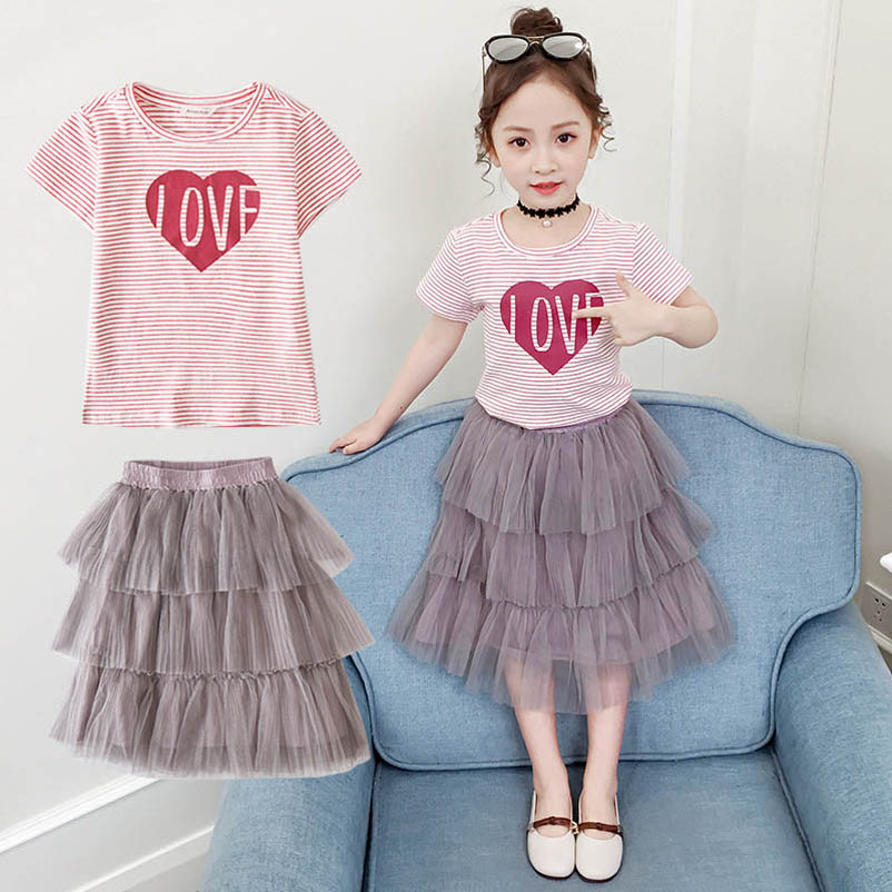 Teenage Girls Clothing Sets Kids Outfits Children Clothes Sweet Summer Dress Short Sleeve T-Shirts Lace Tutu Skirts Princess Two-Piece B6855, Gray
Teenage Girls Clothing Sets Kids Outfits Children Clothes Sweet Summer Dress Short Sleeve T-Shirts Lace Tutu Skirts Princess Two-Piece B6855, Gray
