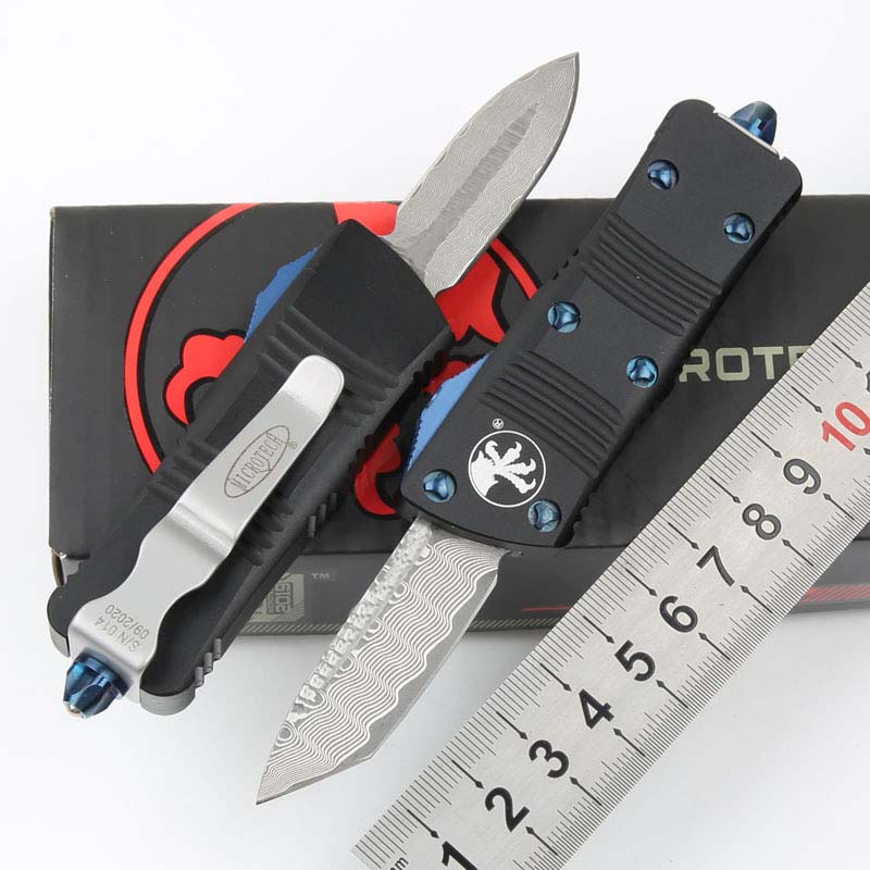 Microtech Damascus knives Mini TROODON-M Automatic pocket T6-6061 aviation aluminum alloy handle Outdoor camping knife
Microtech Damascus knives Mini TROODON-M Automatic pocket T6-6061 aviation aluminum alloy handle Outdoor camping knife