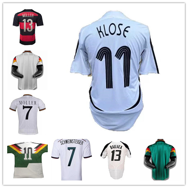 88 90 96 94 14 92 04 Retro Soccer Jersey KLINSMANN Matthaus Mueller Muller Effenberg Ozier Kahn Deutschland Ballack Football Klose
88 90 96 94 14 92 04 Retro Soccer Jersey KLINSMANN Matthaus Mueller Muller Effenberg Ozier Kahn Deutschland Ballack Football Klose