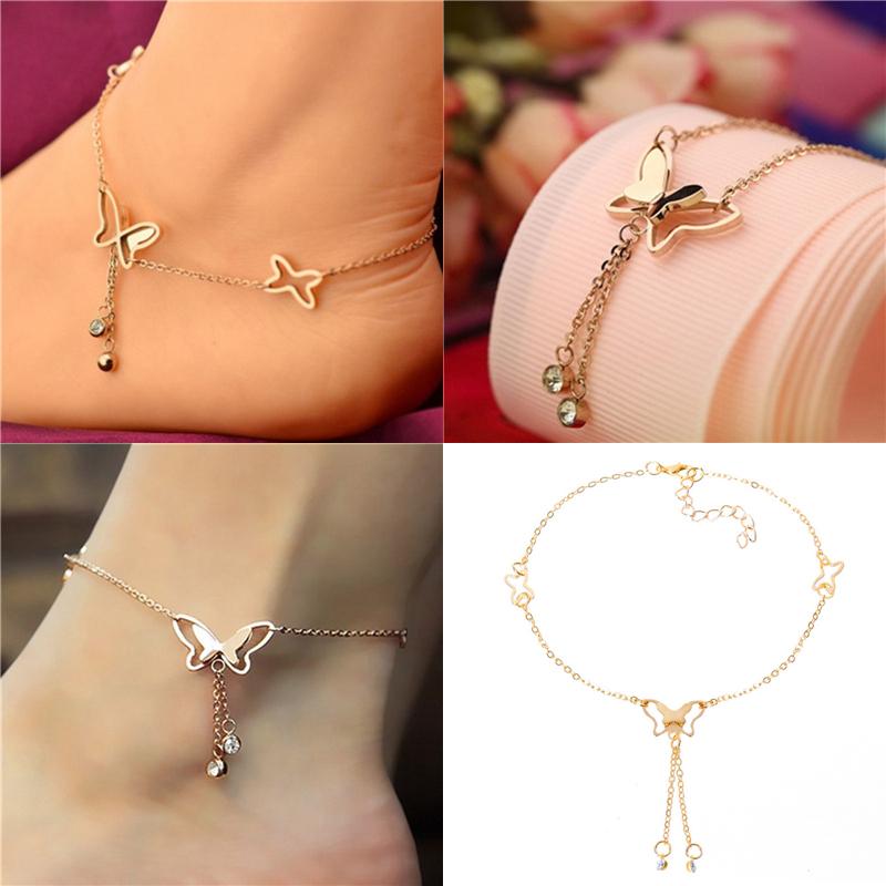 Anklets Butterfly Pendant Foot Chain Summer Yoga Beach Leg Bracelet Handmade Anklet Gold Silver Color Jewelry, Red;blue
Anklets Butterfly Pendant Foot Chain Summer Yoga Beach Leg Bracelet Handmade Anklet Gold Silver Color Jewelry, Red;blue