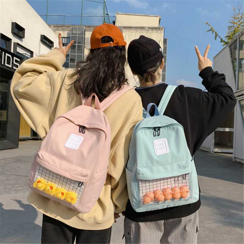 Backpack Fast Drop Small Fresh Literary Female Hit Color Transparent Cute Yellow Duck Travel Bag Large Capacity School
Backpack Fast Drop Small Fresh Literary Female Hit Color Transparent Cute Yellow Duck Travel Bag Large Capacity School