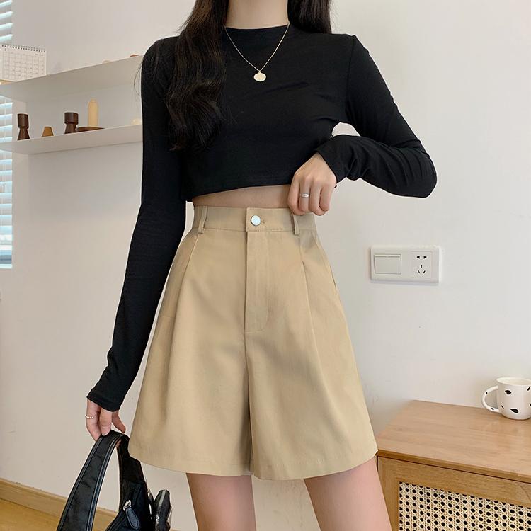 Women' Shorts Women Casual Summer Knee Length Solid Cotton Harajuku High Waist Loose Teens Girls Soft Cool Female, Black
Women' Shorts Women Casual Summer Knee Length Solid Cotton Harajuku High Waist Loose Teens Girls Soft Cool Female, Black