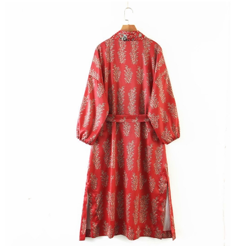 Boho Printed Bikini Cover-ups Cotton Tunic Long Kimono Cardigan Beach Dress Plus Size Women Wear Swim Suit Cover Up A492 210420