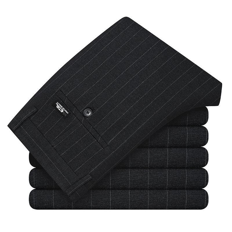 Men's Pants Autumn Spring Men Dress Slim Fit Office Trousers Formal Wedding Classic Stripe Business Suit 28-38, Black
Men's Pants Autumn Spring Men Dress Slim Fit Office Trousers Formal Wedding Classic Stripe Business Suit 28-38, Black