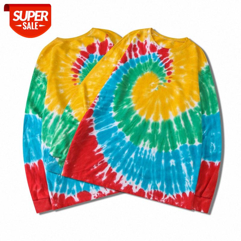 Street round neck men and women couples color personality tie-dye loose long-sleeved all-match sweater #Xc34, Black
Street round neck men and women couples color personality tie-dye loose long-sleeved all-match sweater #Xc34, Black