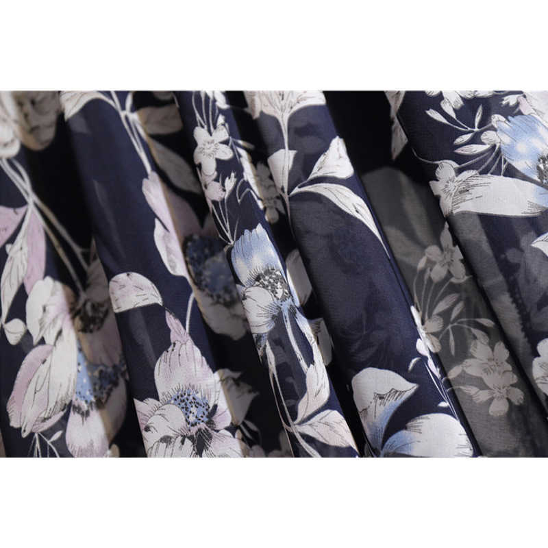 TIGENA Floral Print Chiffon Long Skirt Women Fashion Summer Belt A Line High Waist Pleated Female Aesthetic 210621