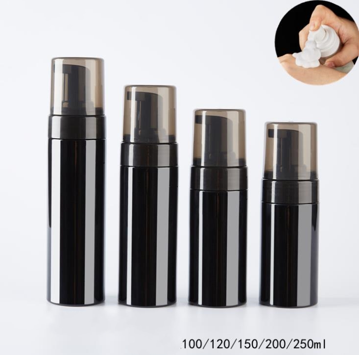 Black Plastic Foam Pump Bottles 100ml 120ml 150ml 200ml BPA Free with transparent-black cover for foaming soap mousse SN3046
Black Plastic Foam Pump Bottles 100ml 120ml 150ml 200ml BPA Free with transparent-black cover for foaming soap mousse SN3046