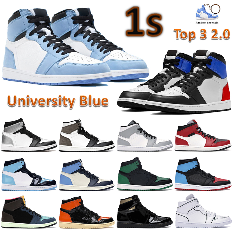 University Blue 1 1s Basketball Shoes Top 3 2.0 dark mocha silver toe mid light smoke grey UNC Patent men women sneakers, 34.black toe
University Blue 1 1s Basketball Shoes Top 3 2.0 dark mocha silver toe mid light smoke grey UNC Patent men women sneakers, 34.black toe