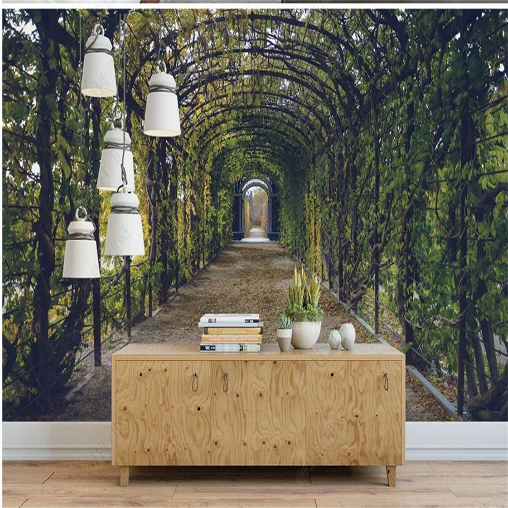 European-style vine corridor garden modern wallpapers for living room 3d landscape wallpaper