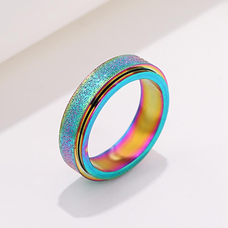 Cluster Rings 6mm Stainless Steel Unisex Design Spinner Women's Ring Classic Gold Silver Color Fashion Jewelry For Men Gift WC019, Golden;silver
Cluster Rings 6mm Stainless Steel Unisex Design Spinner Women's Ring Classic Gold Silver Color Fashion Jewelry For Men Gift WC019, Golden;silver