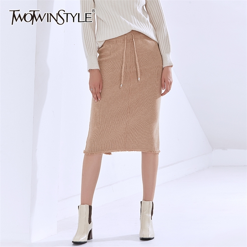 Solid Knitting Skirt For Women High Waist Patchwork Lace Up Buttons A Line Mid Skirts Female Autumn Style 210521, Apricot
Solid Knitting Skirt For Women High Waist Patchwork Lace Up Buttons A Line Mid Skirts Female Autumn Style 210521, Apricot