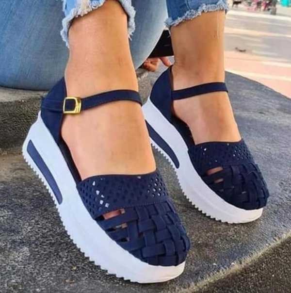 Fashion Women Hollow Out Sandals Summer Flat Heel Sandals Female Casual Sewing Increase Platform Sandals Ladies Sandalias