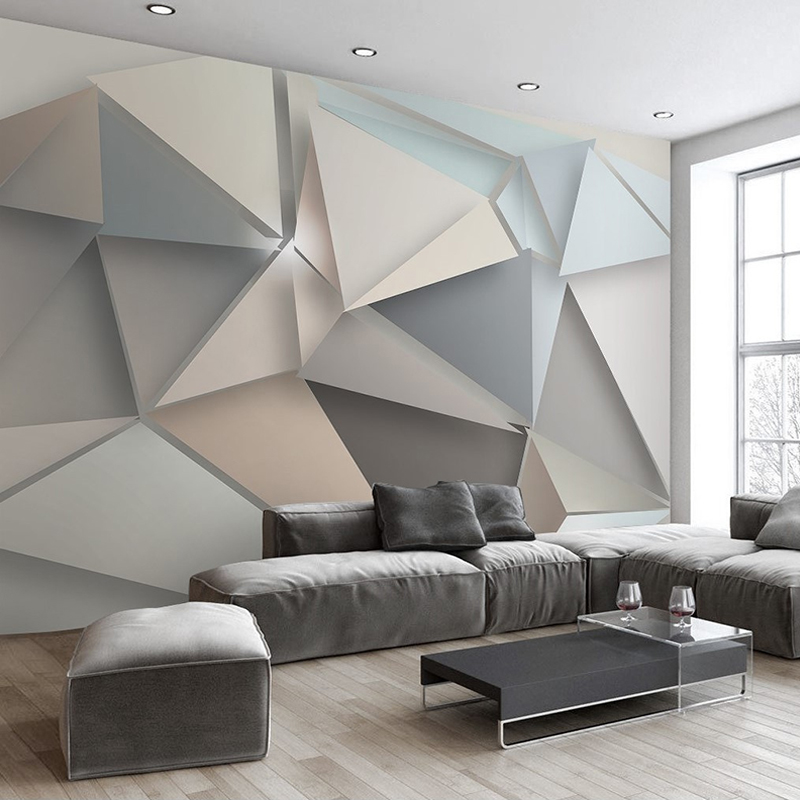 Custom Photo Paper 3D walklpaper Modern TV Background Living Room Bedroom Abstract Art Mural Geometric Wall Covering Wallpaper